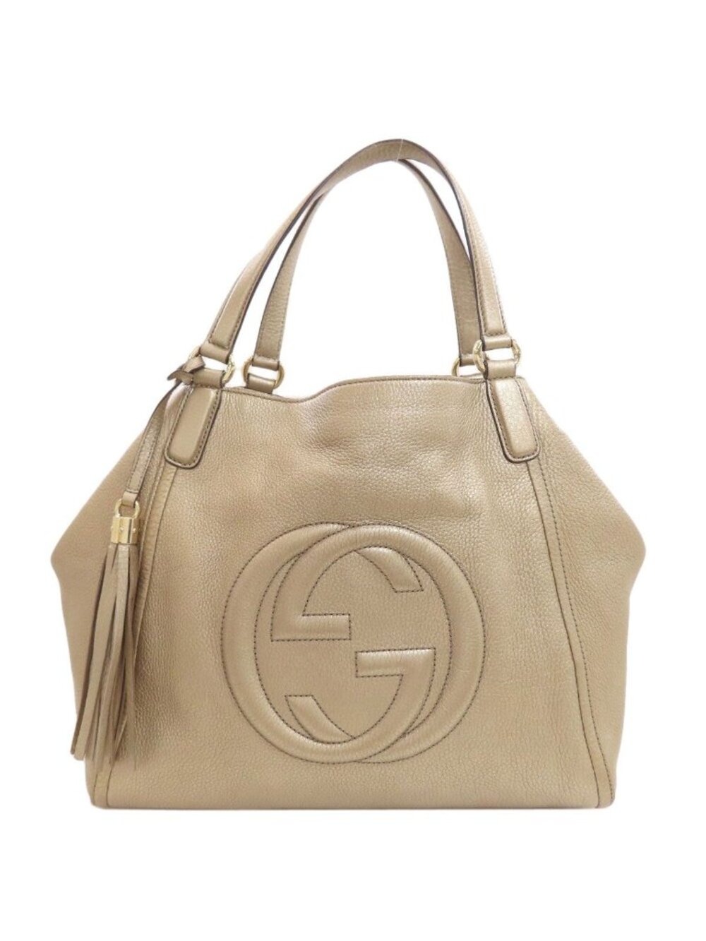 Gucci Soho Interlocking G Tote Bag Leather